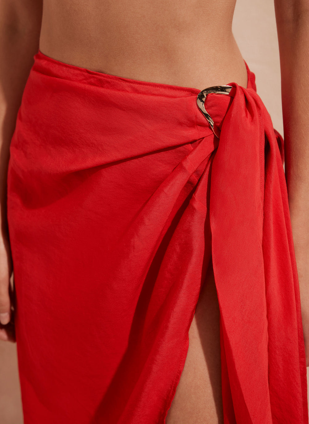 Red Gold Trim Sarong