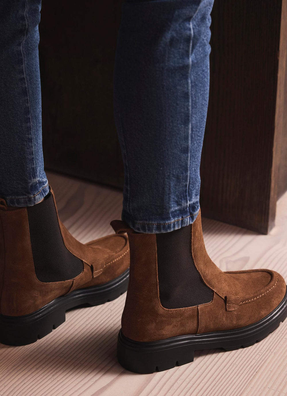 Reece Tan Suede Chelsea Boots