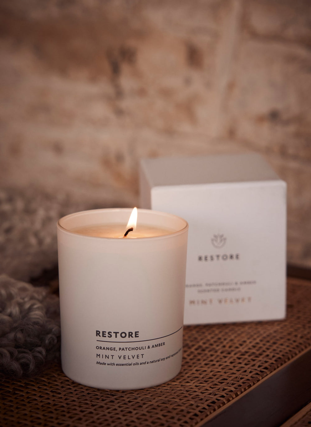 Restore Orange & Amber Candle