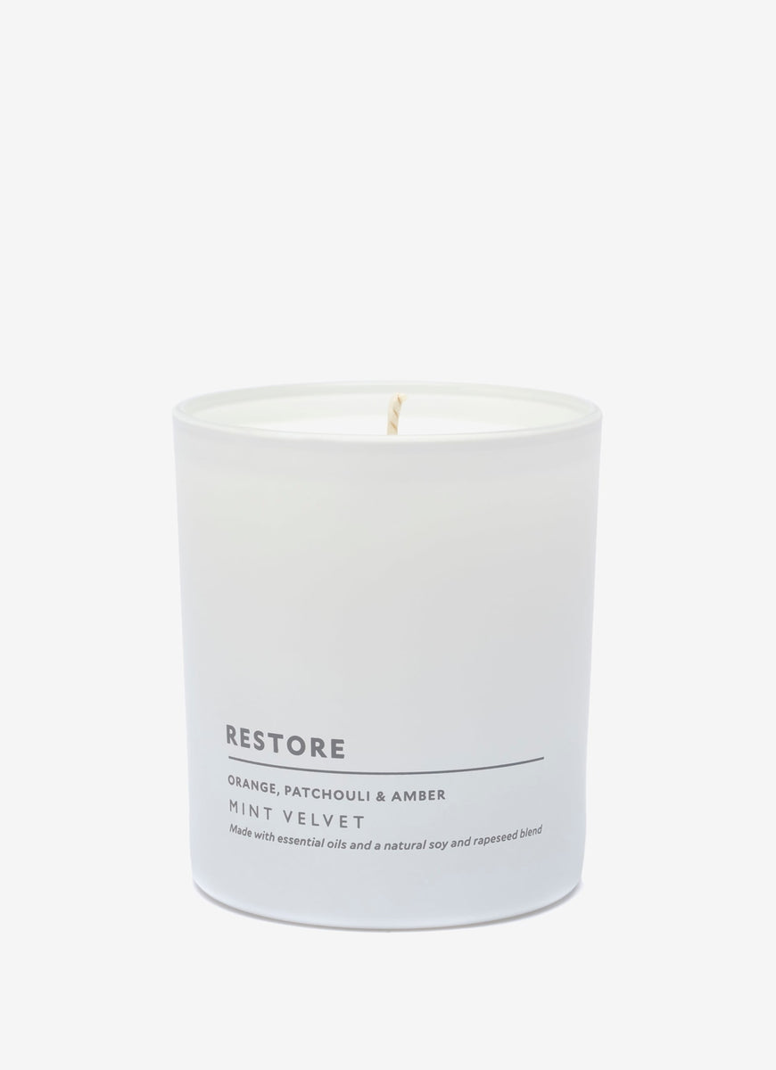 Restore Orange Amber Candle Mint Velvet