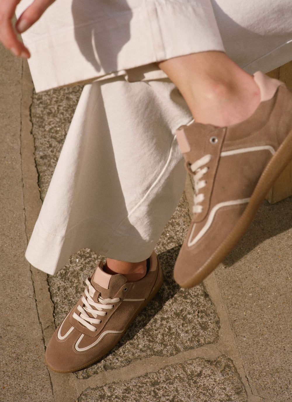 Romy Tan Suede Trainer