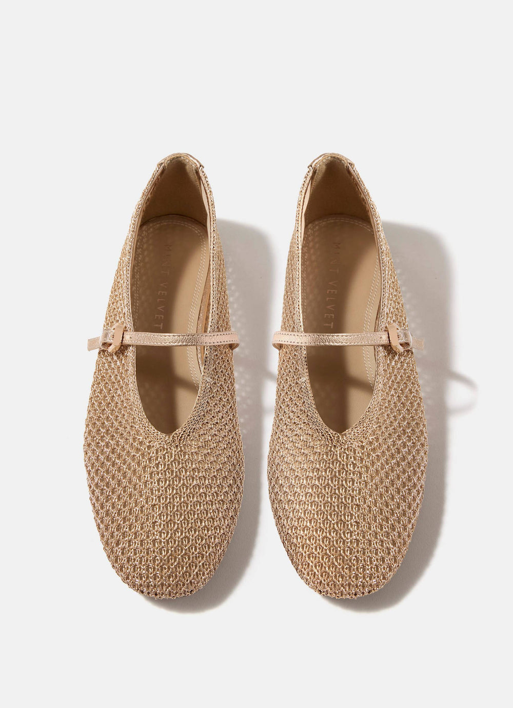 Rosie Gold Woven Pumps