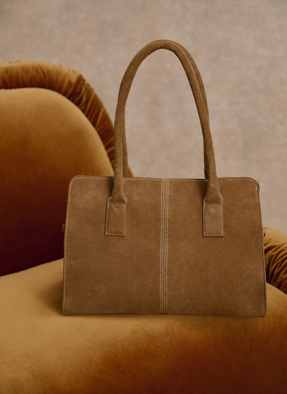 Rue Tan Suede Tote Bag