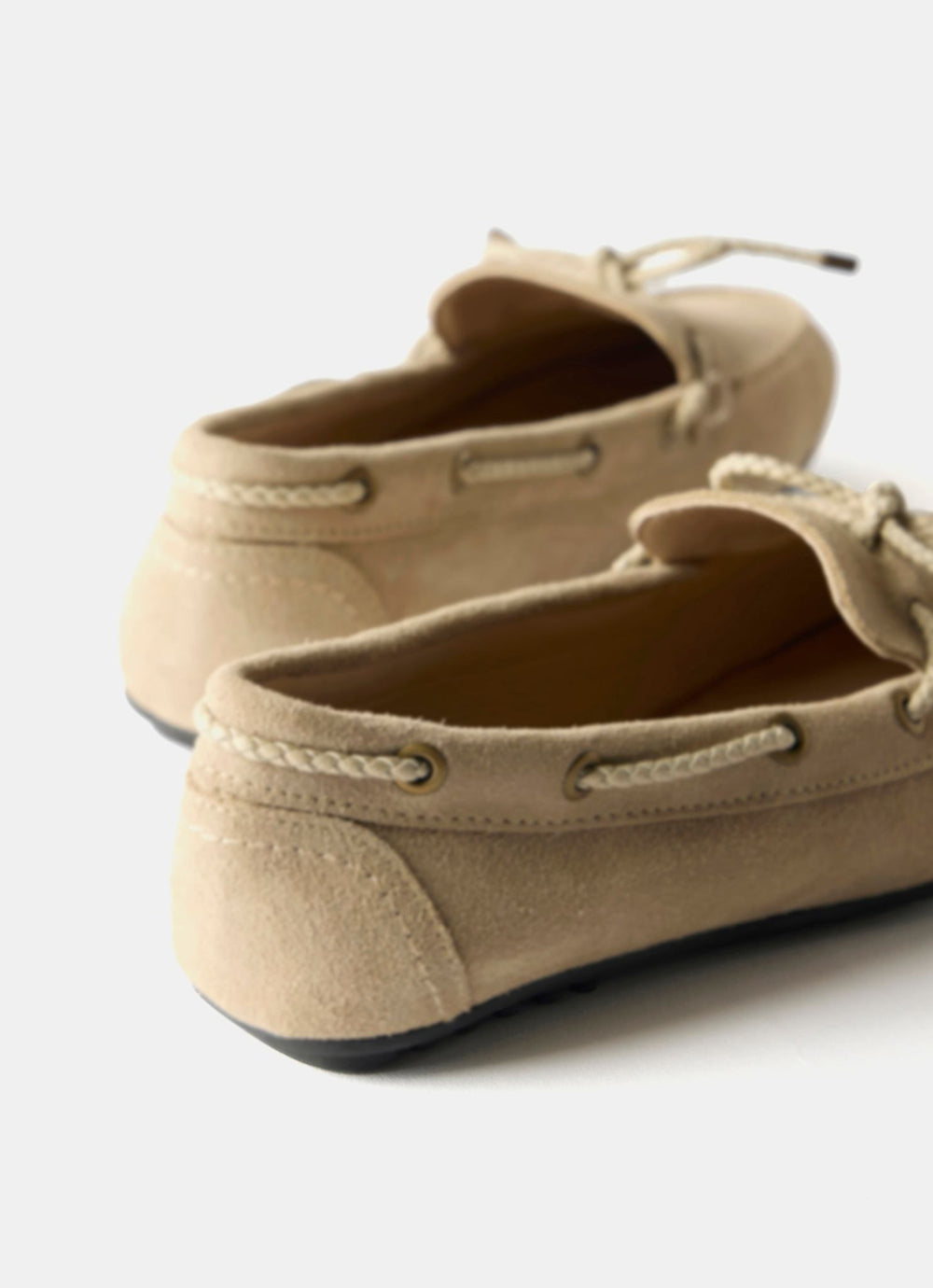 Sally Neutral Suede Deck Shoes