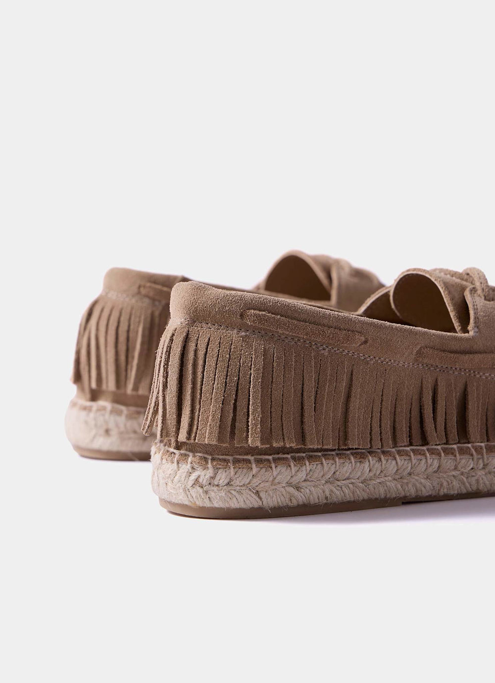 Shani Neutral Suede Espadrille Shoes