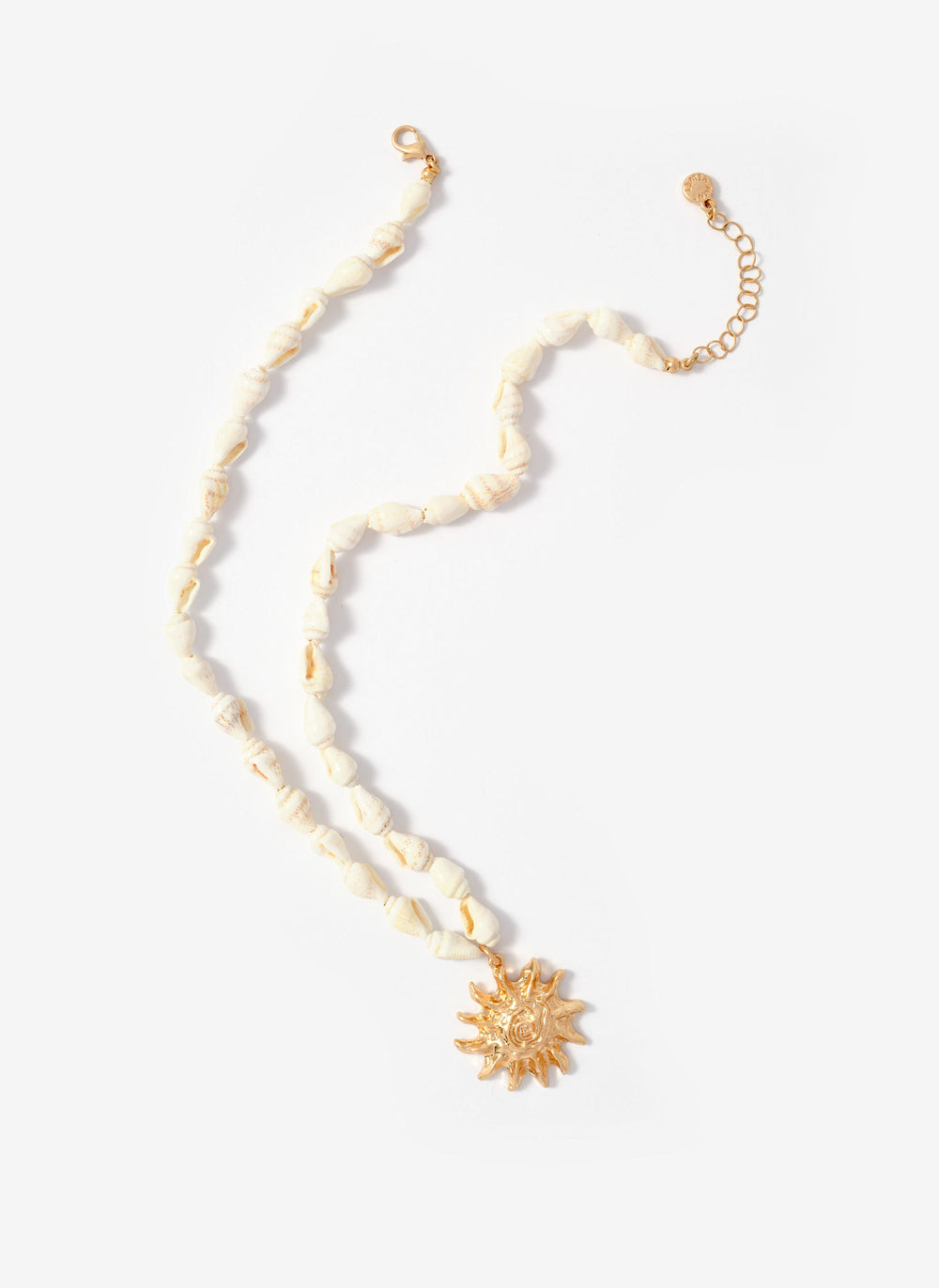 Shell Statement Sun Charm Necklace