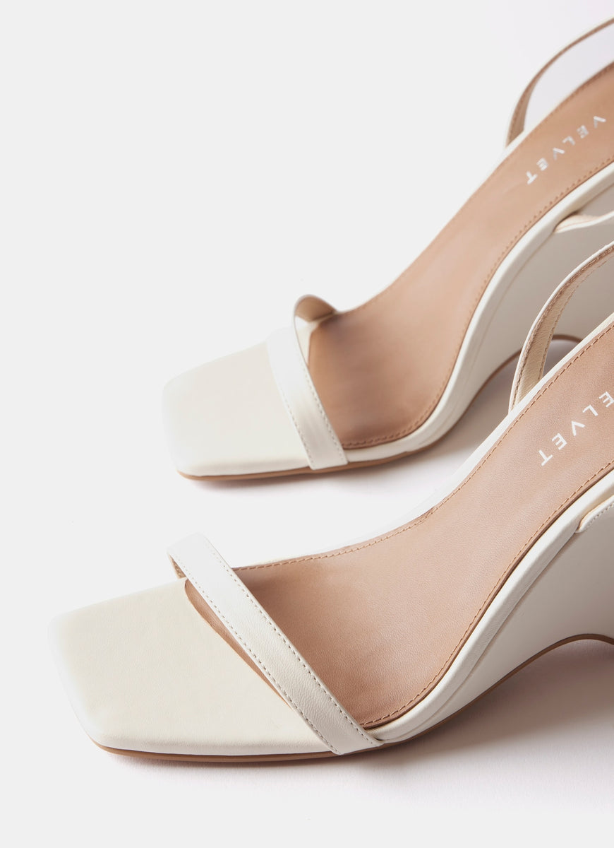 Cream Wedge Heels â Mint Velvet