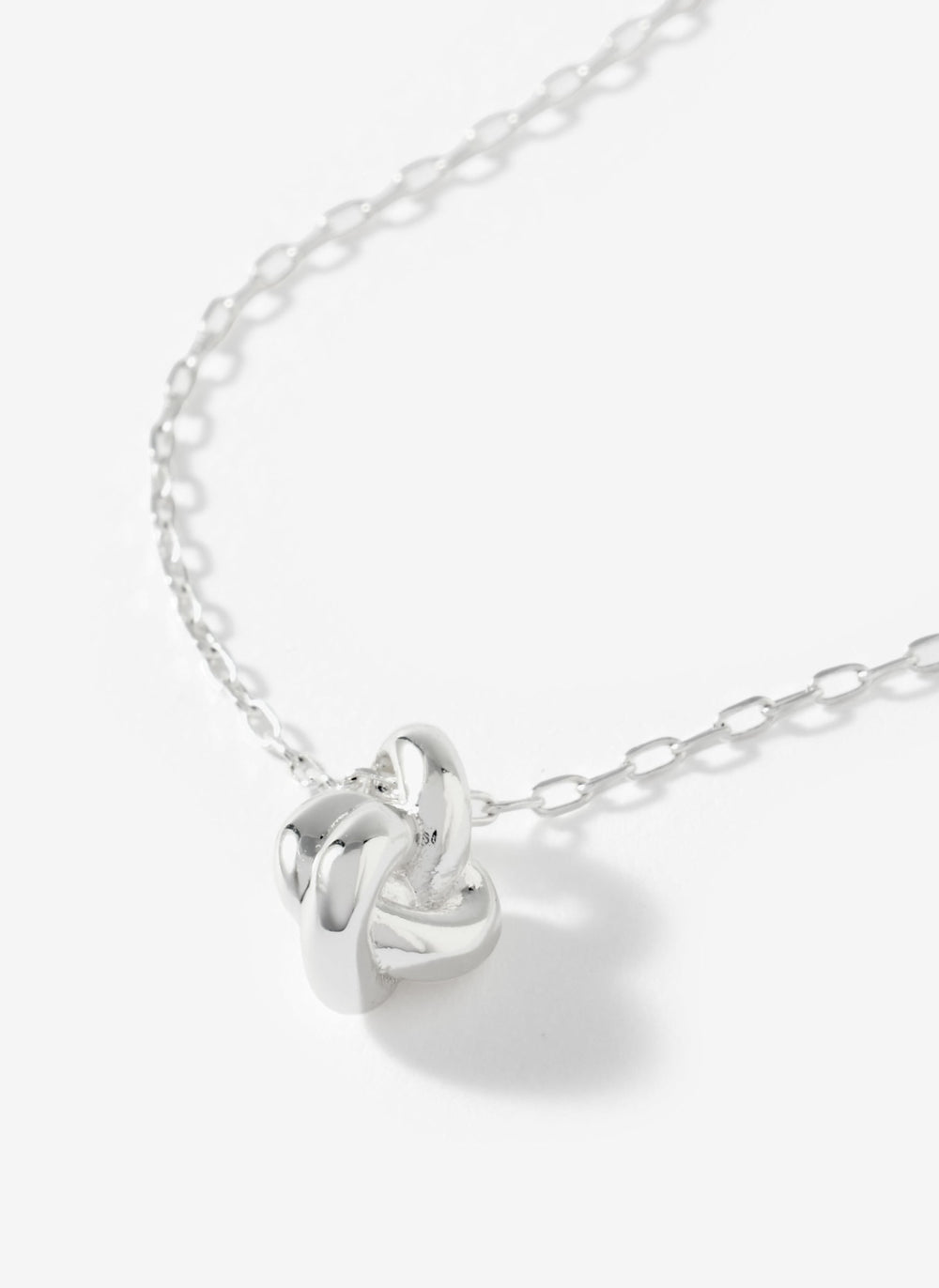 Silver Plated Knot Necklace
