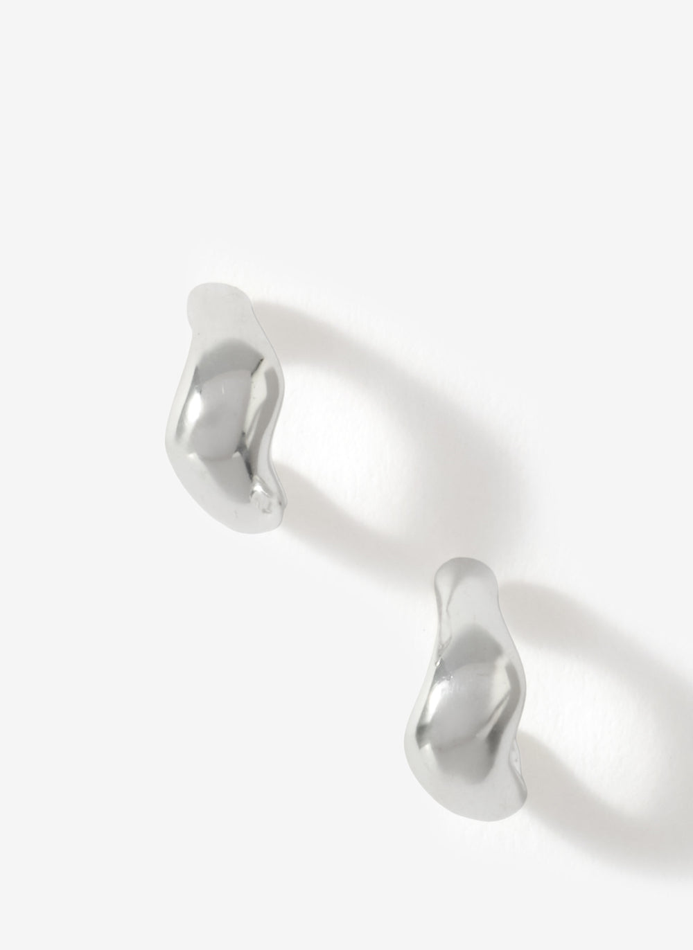 Silver Plated Wave Mini Hoops