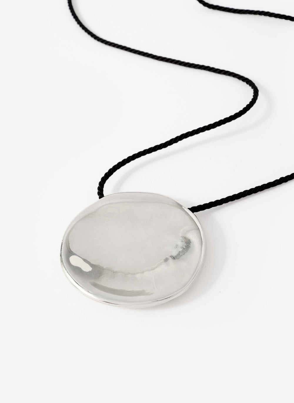 Silver Tone Stud Rope Necklace