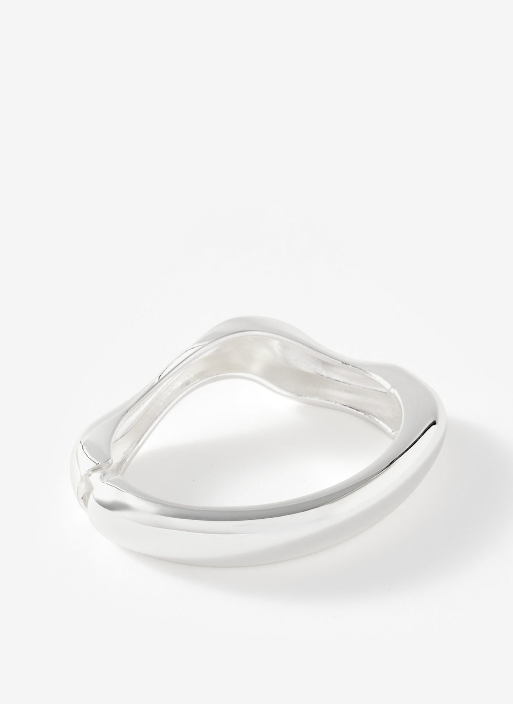 Silver Tone Irregular Wave Bangle