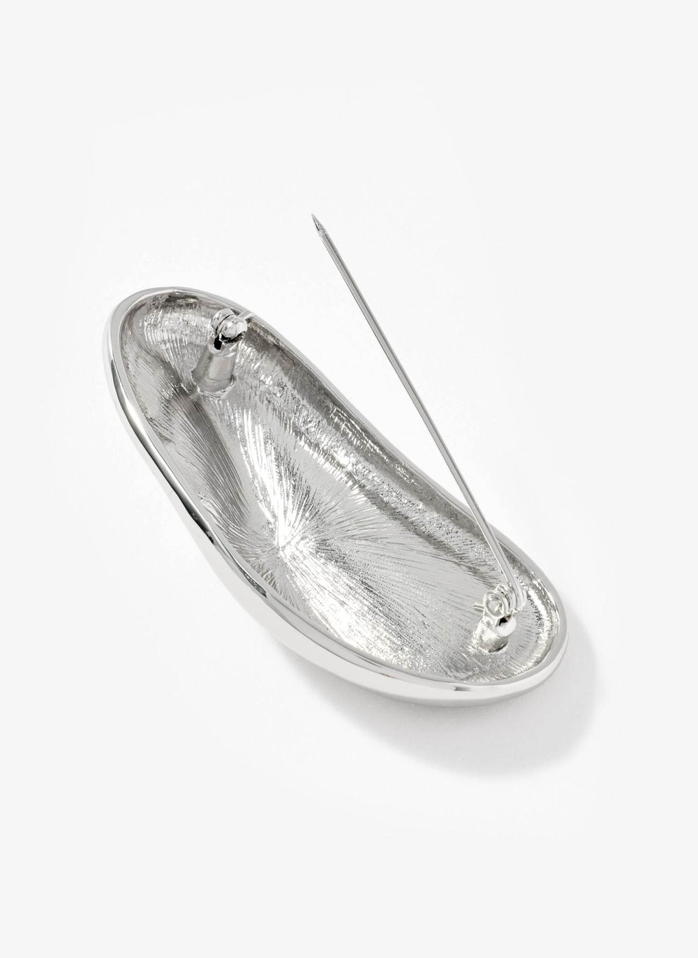 Silver Tone Minimal Brooch