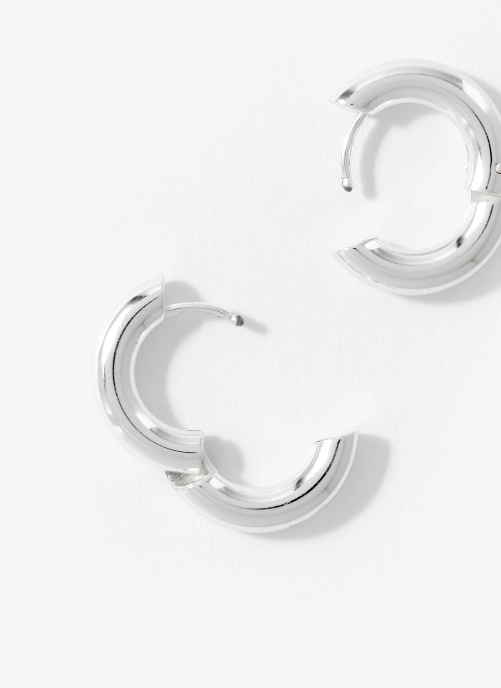 Silver Stainless Steel Mini Hoop Earrings