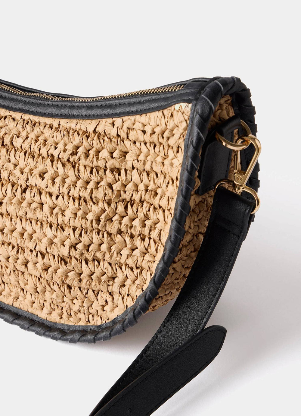 Neutral Woven Crossbody Bag