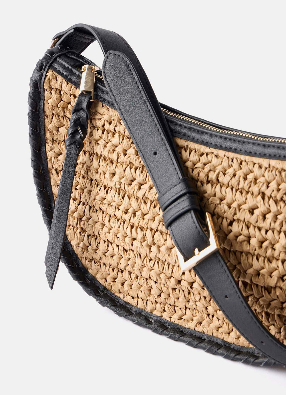 Neutral Woven Crossbody Bag