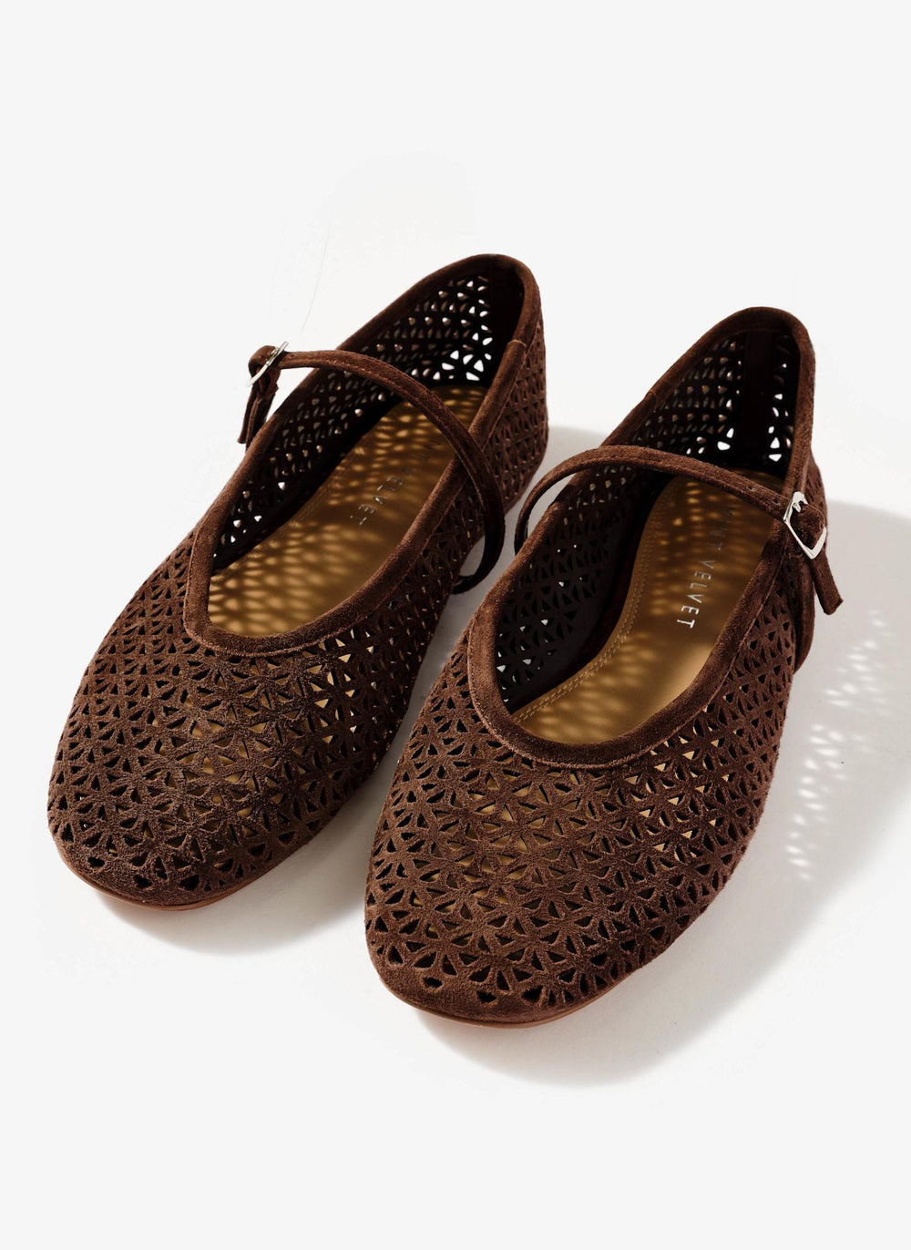 Tabi Brown Suede Ballet Flats
