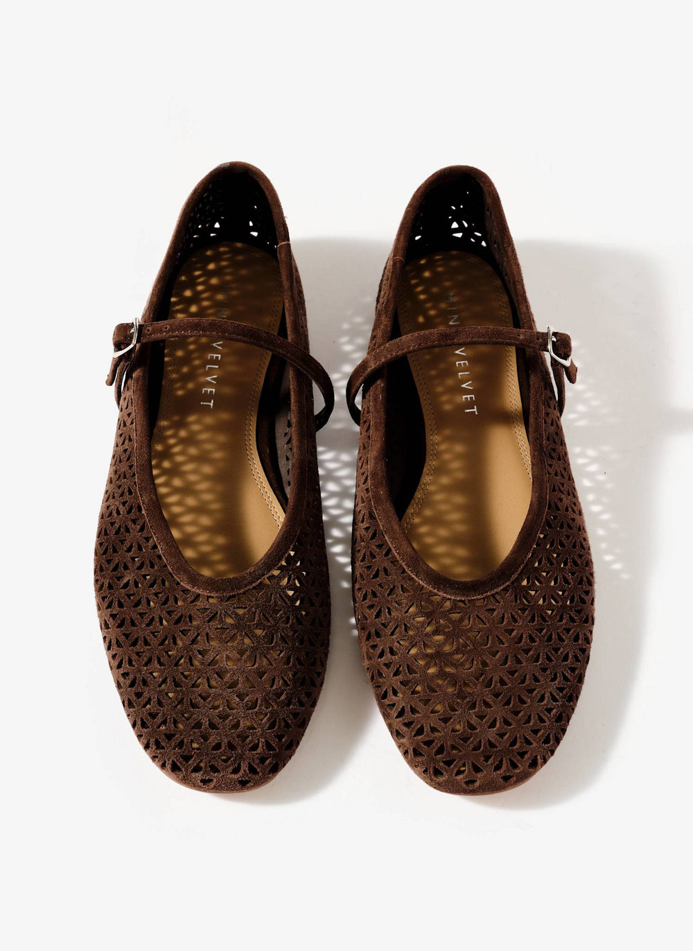 Tabi Brown Suede Ballet Flats