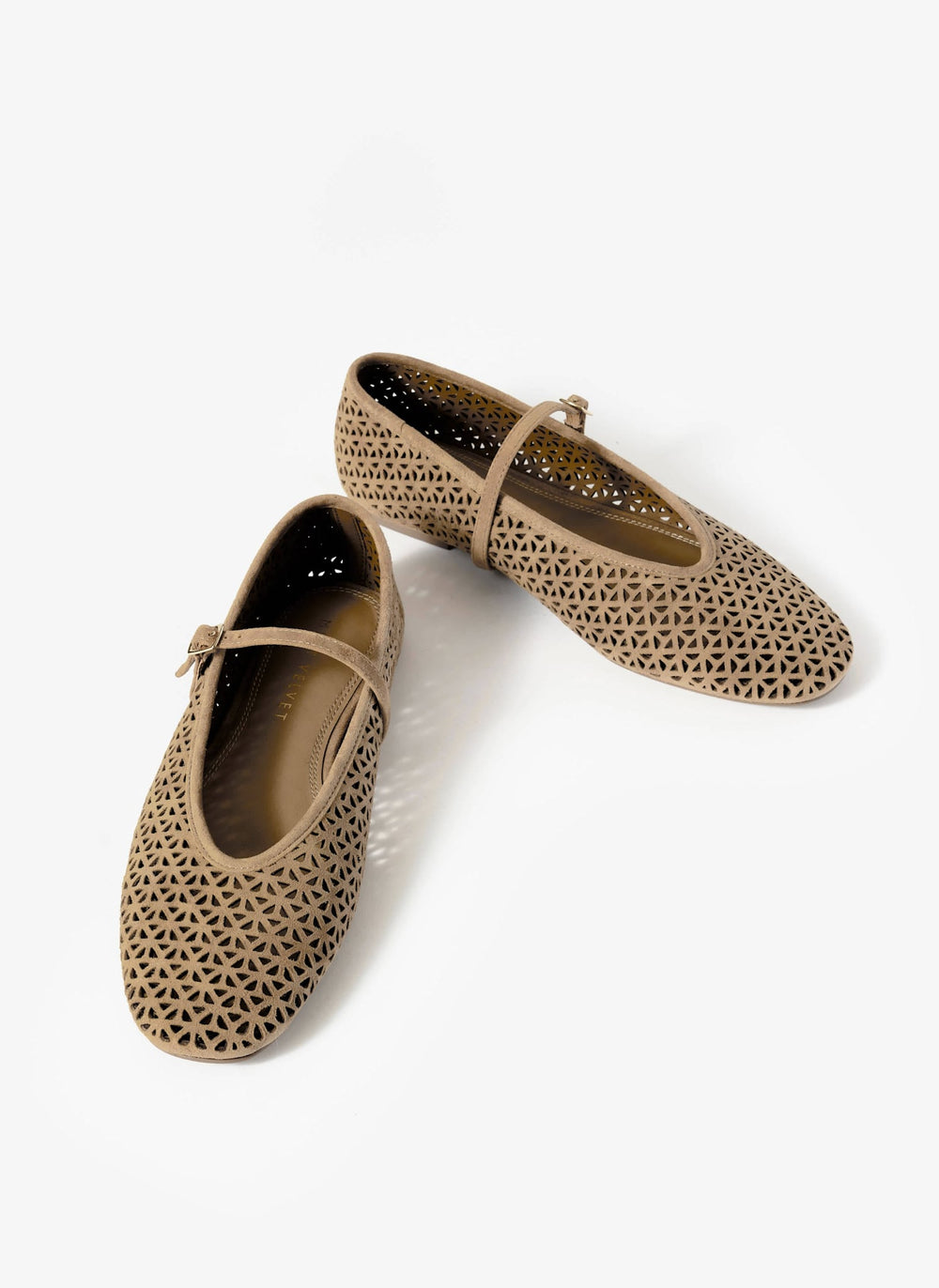 Tabi Tan Suede Ballet Flats
