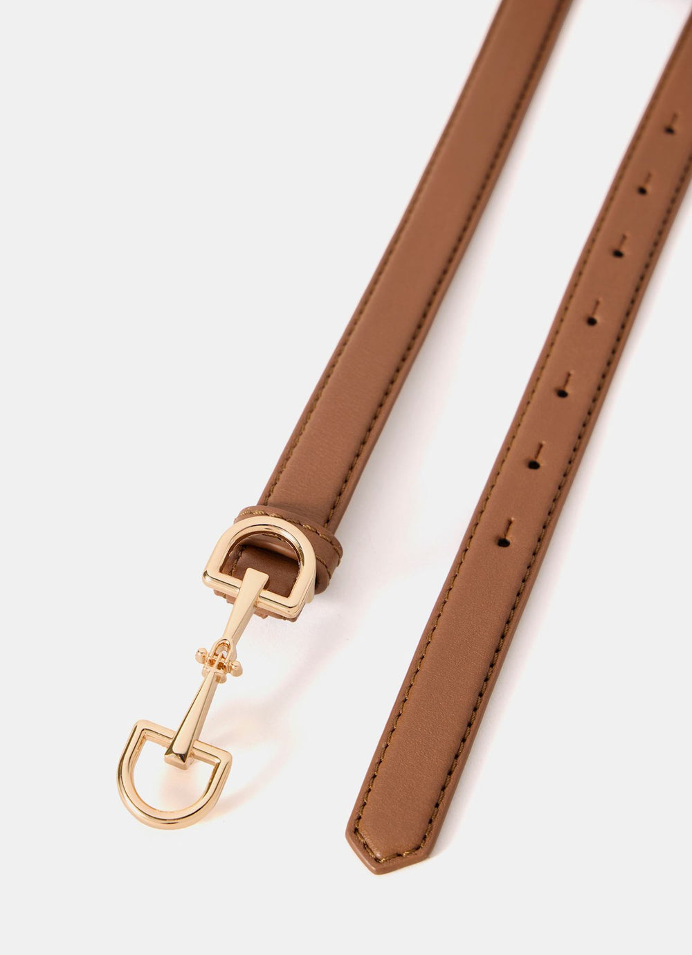 Tan Leather Snaffle Detail Belt