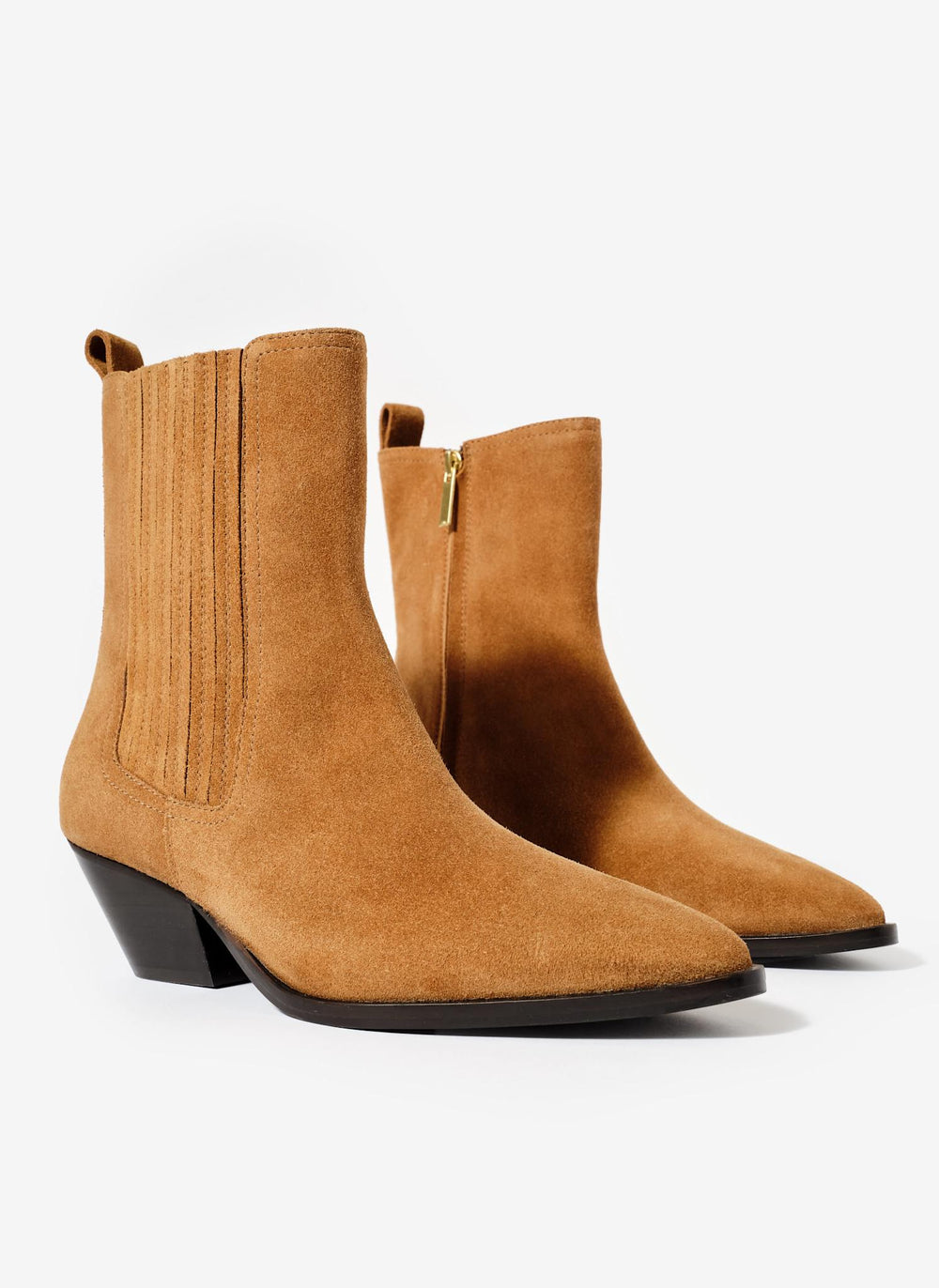Tate Tan Suede Ankle Boots