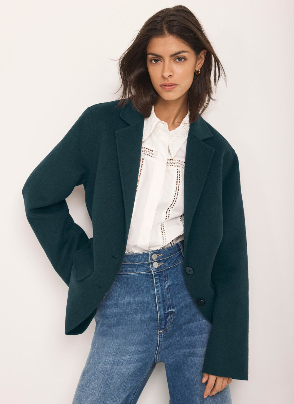 Teal Hand Finished Blazer