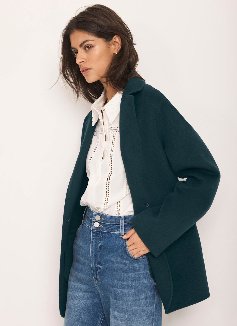 Teal Hand Finished Blazer