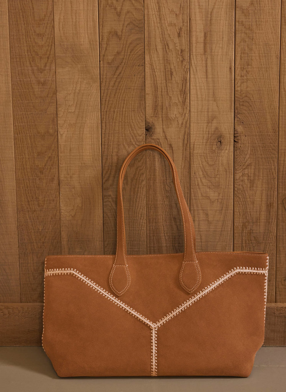 Tula Tan Suede Tote Bag