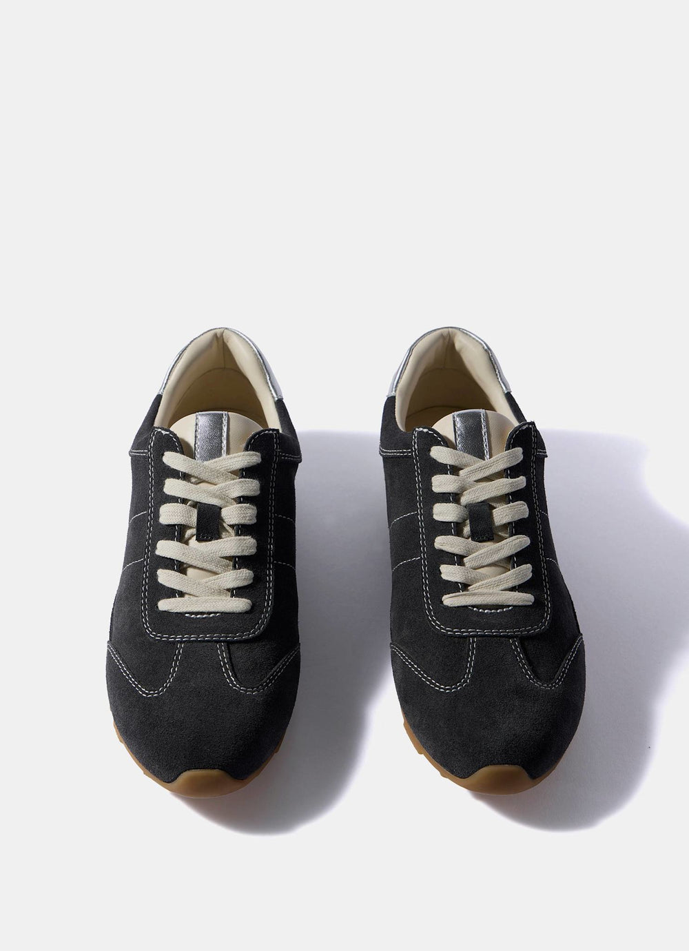 Vick Dark Grey Suede Trainers