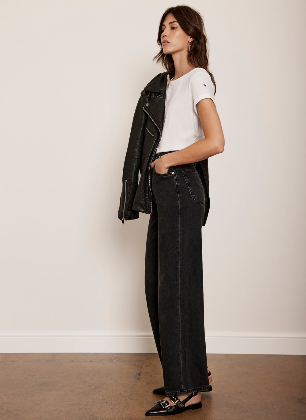 White Cotton Star T-Shirt