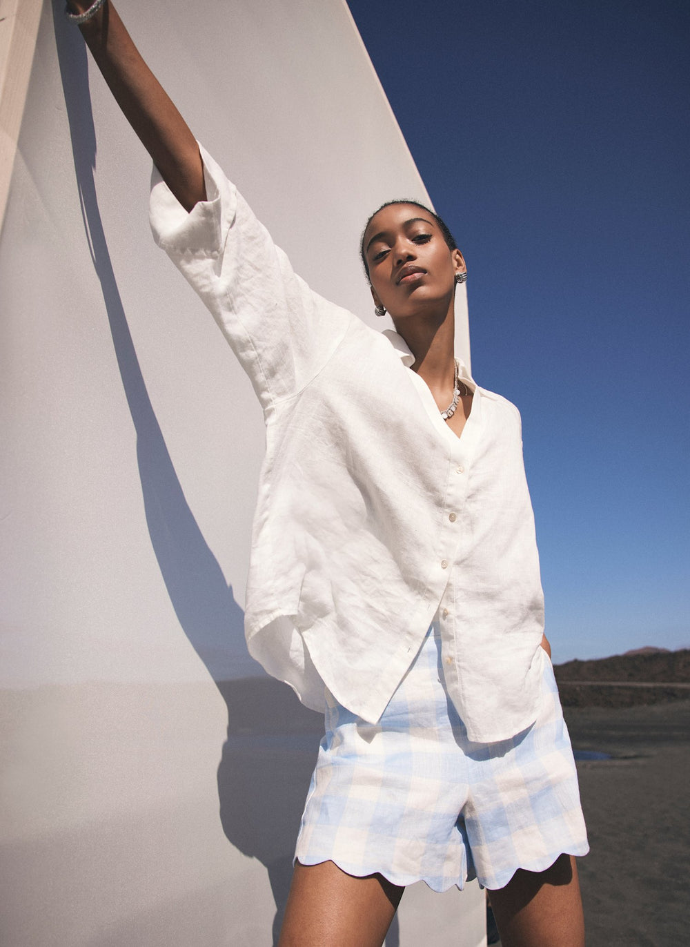 White Linen Resort Shirt