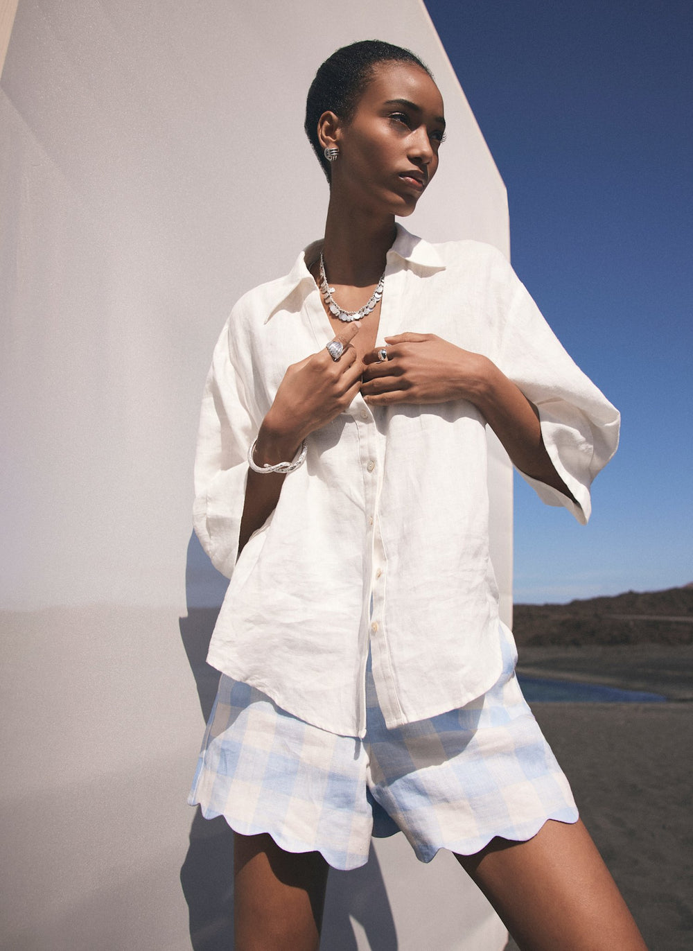 White Linen Resort Shirt
