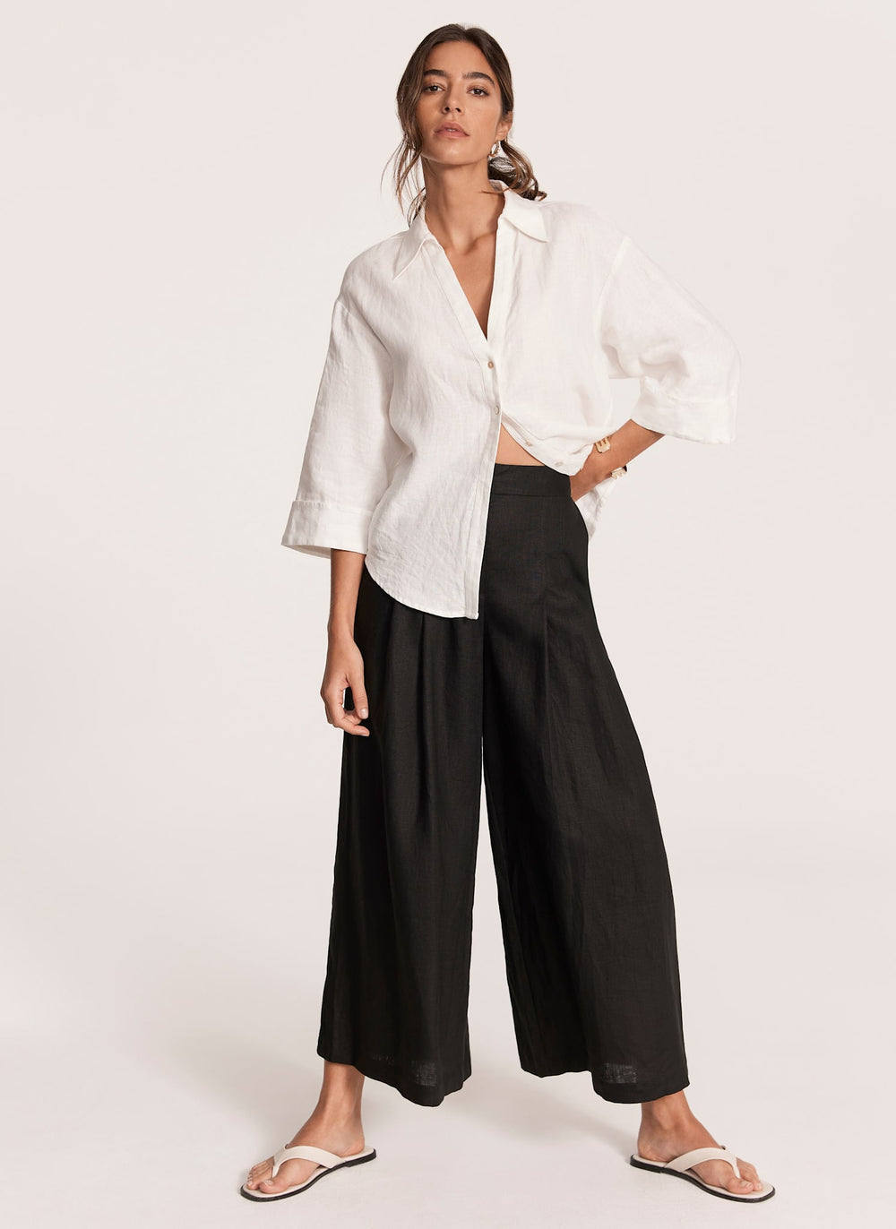 White Linen Resort Shirt