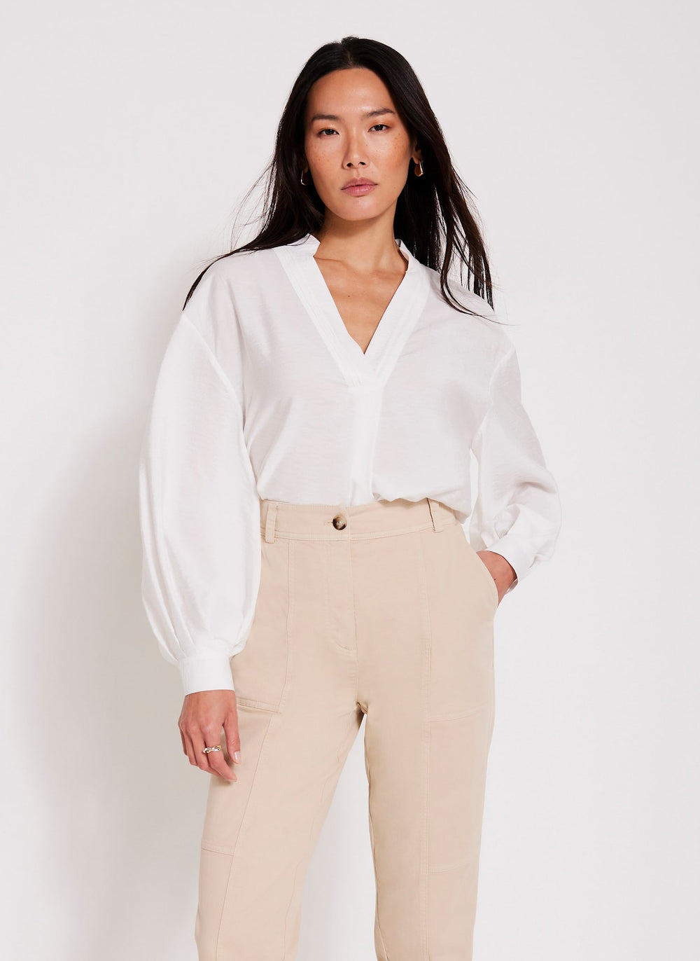 White Throw On Shirt