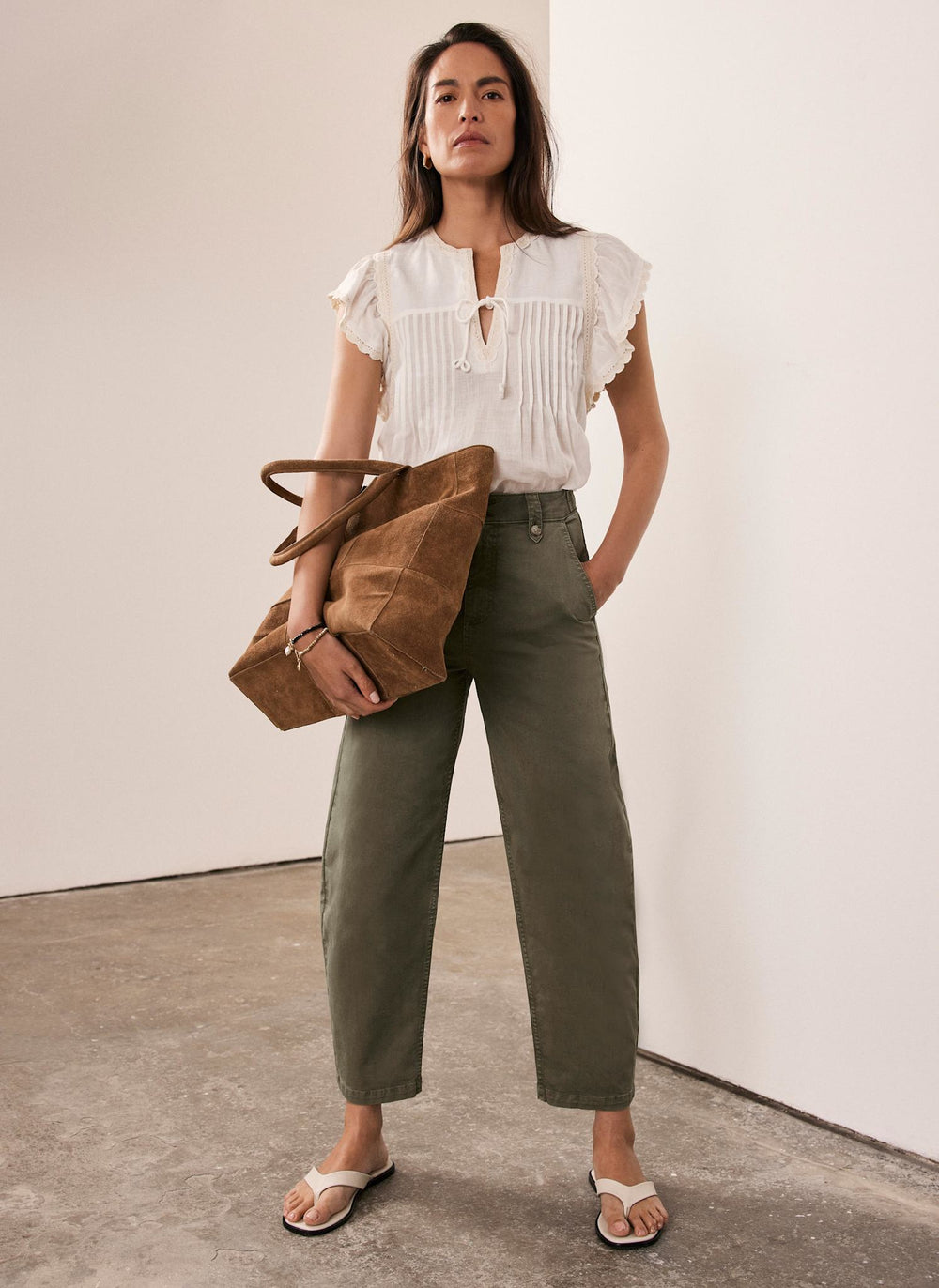 White Cap Sleeve Blouse