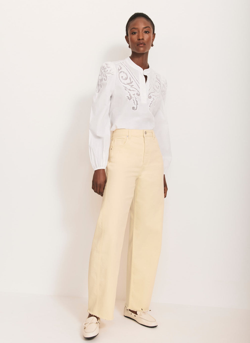 Yellow Barrel Leg Jeans