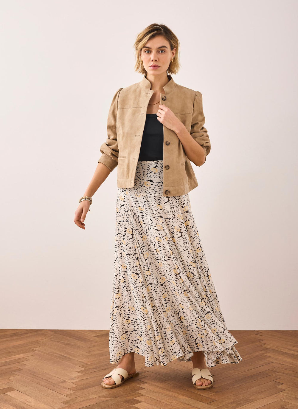 Floral Print Maxi Skirt