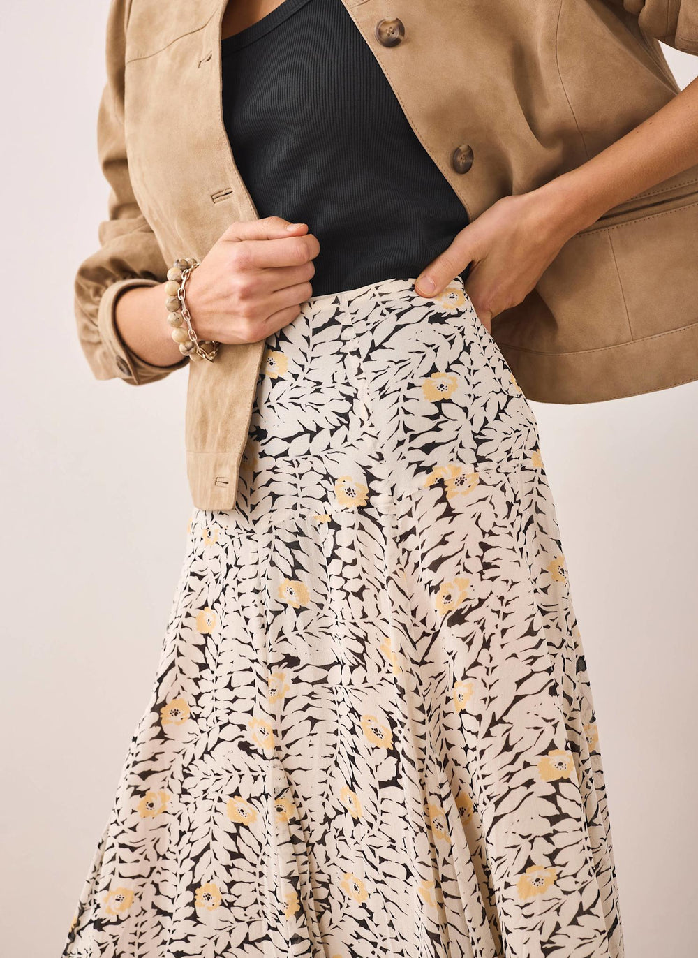 Floral Print Maxi Skirt