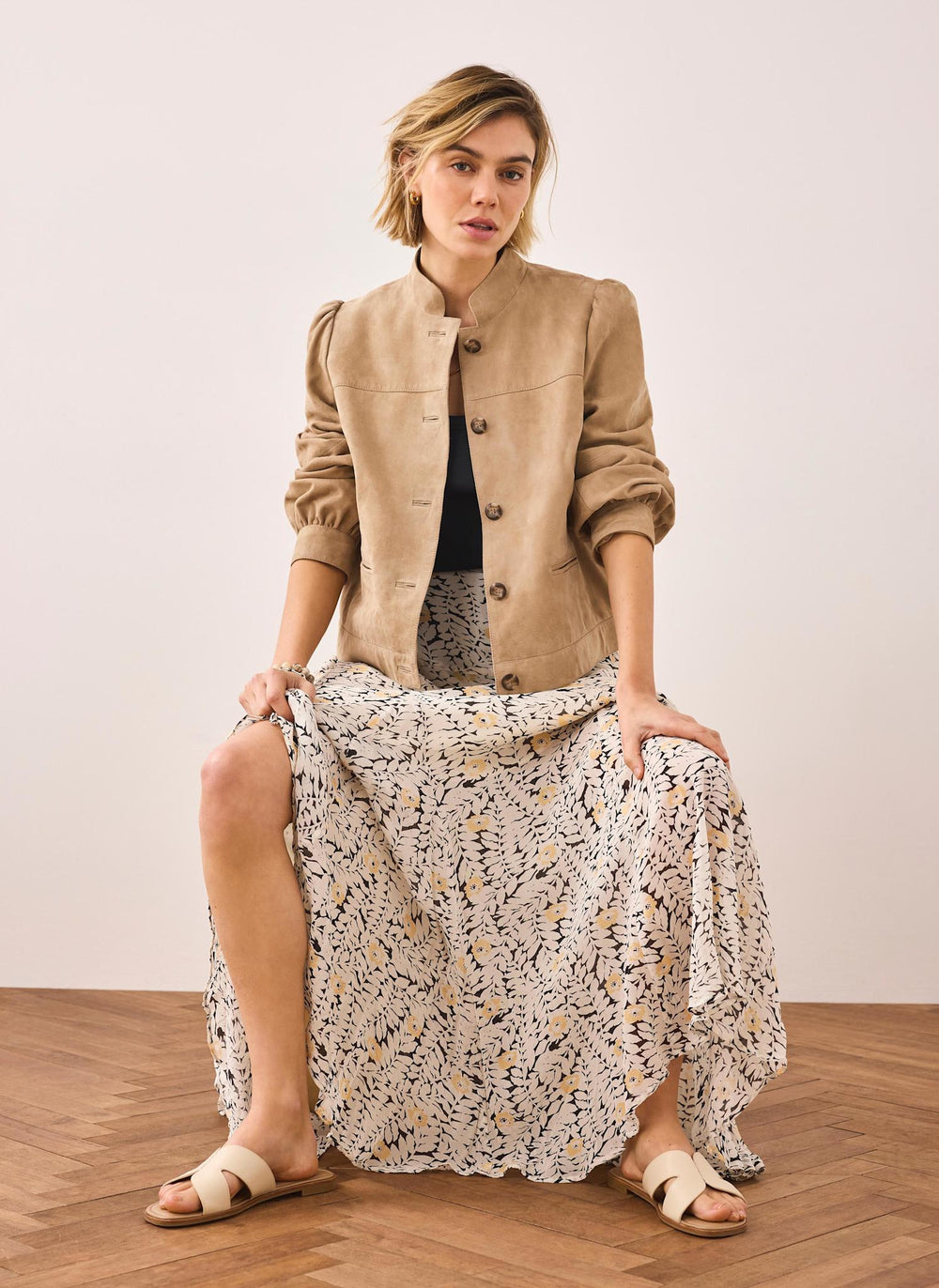Floral Print Maxi Skirt