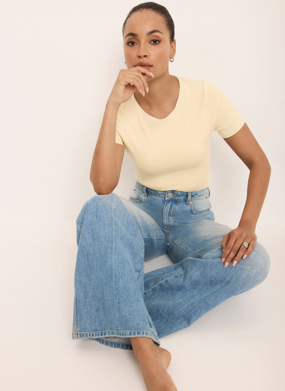 Butter Yellow Short Sleeve Top