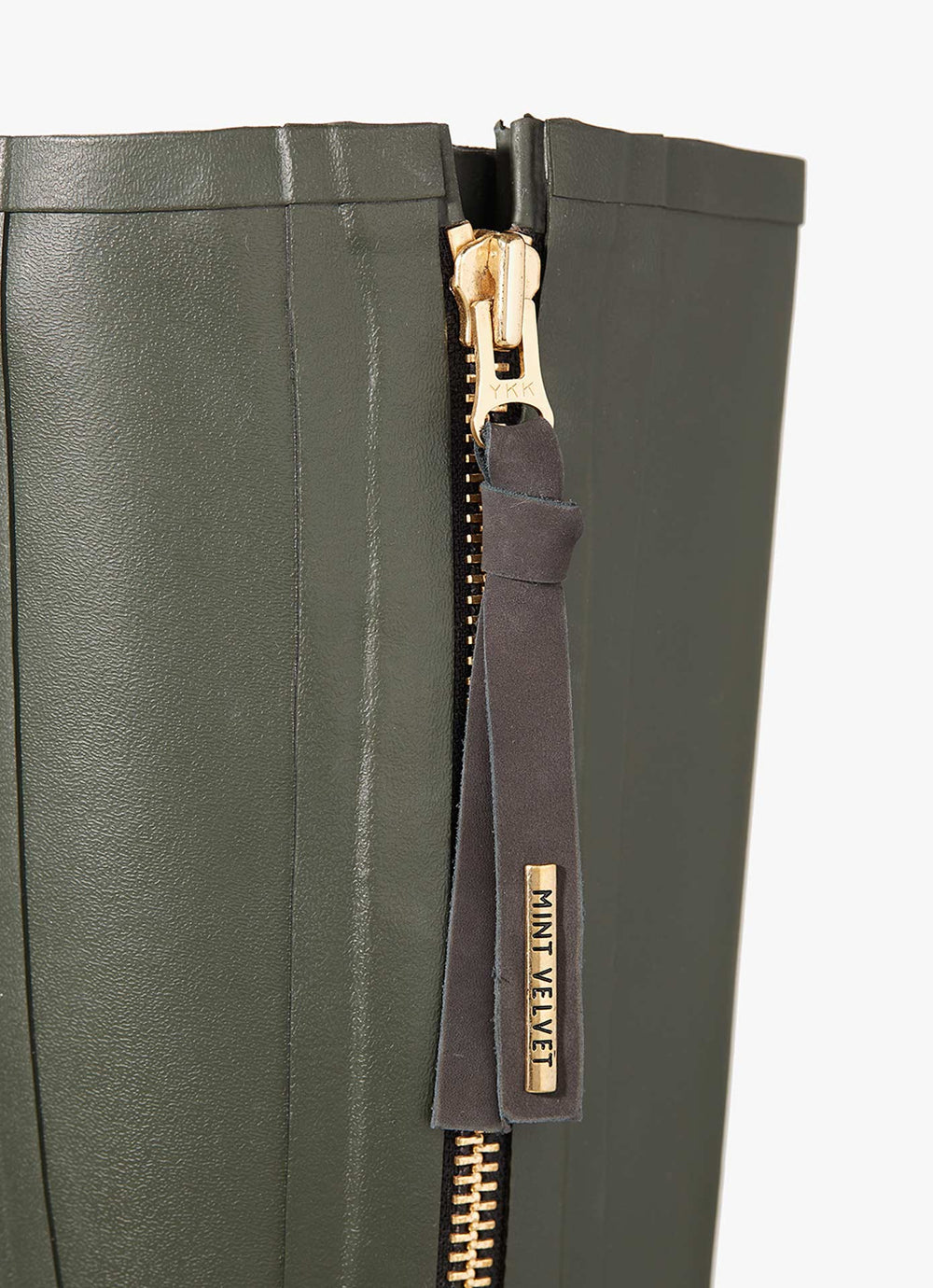 April Khaki Zip Wellies WELLIES Mint Velvet