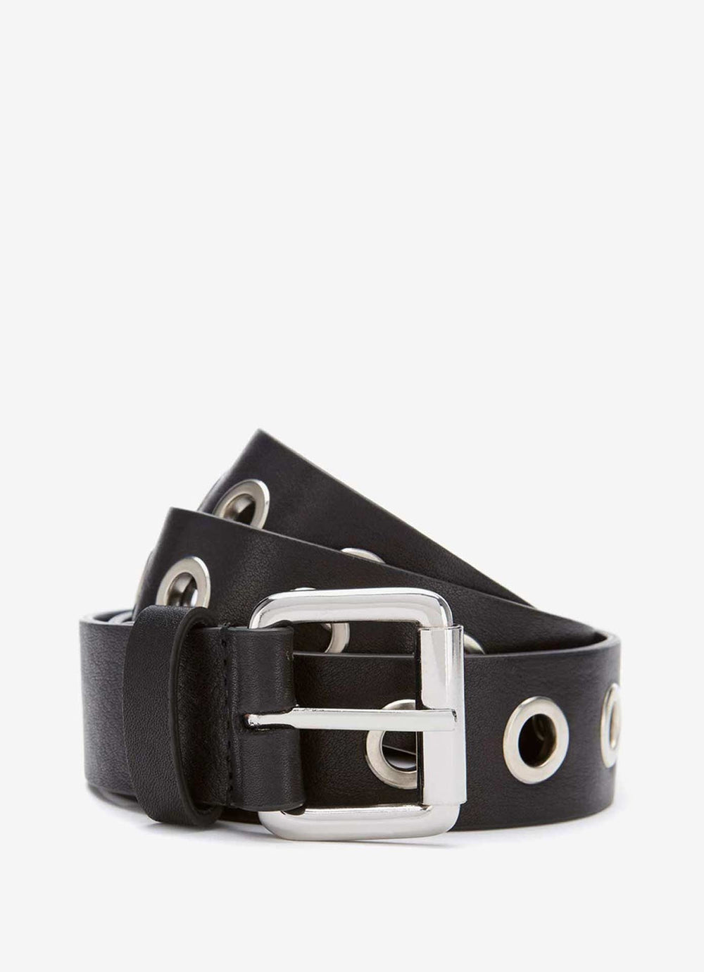 Black Eyelet Leather Belt BELTS Mint Velvet