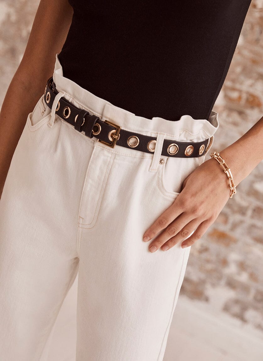 Waist Belt Belt Eyelet Black Leather Eyelet Belt – Mint Velvet