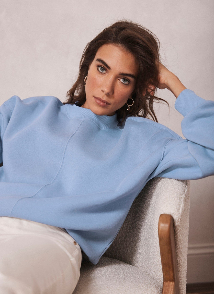Blue Cotton Sweatshirt – Mint Velvet