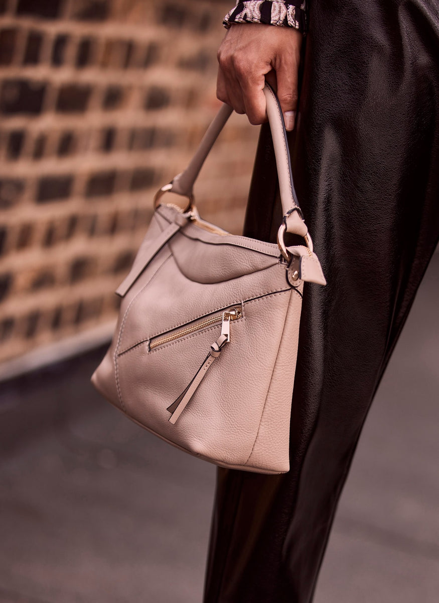 Harri Neutral Leather Bag