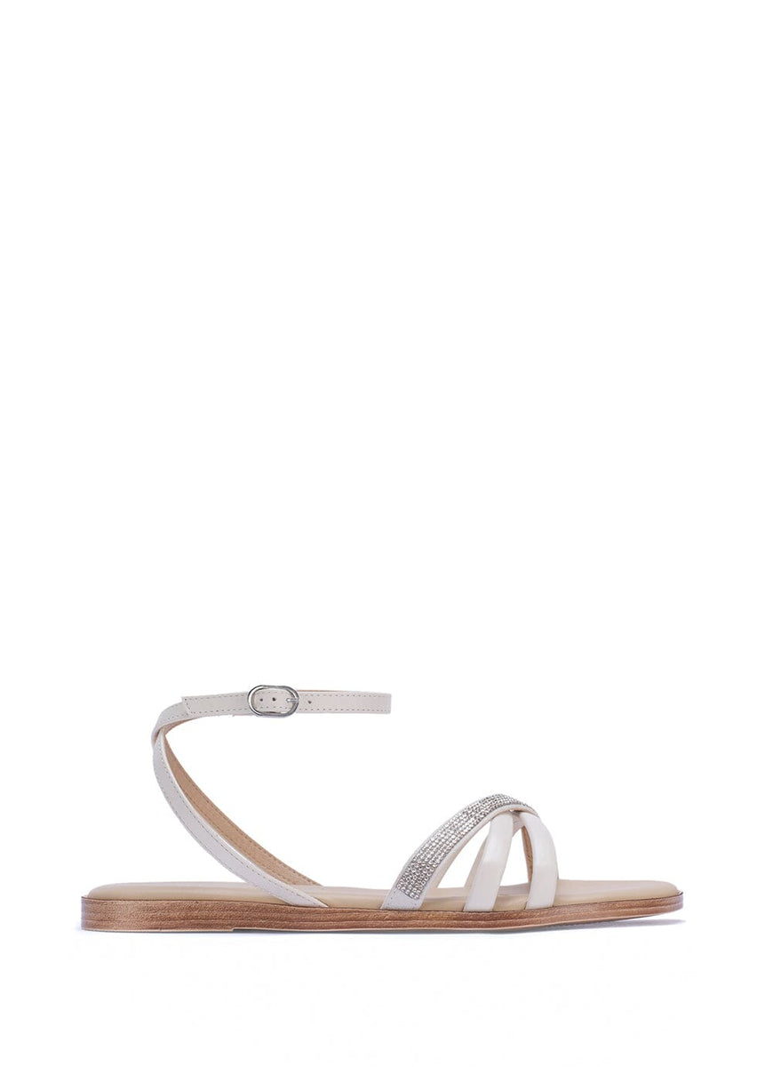 Iris Cream Embellished Sandals Mint Velvet