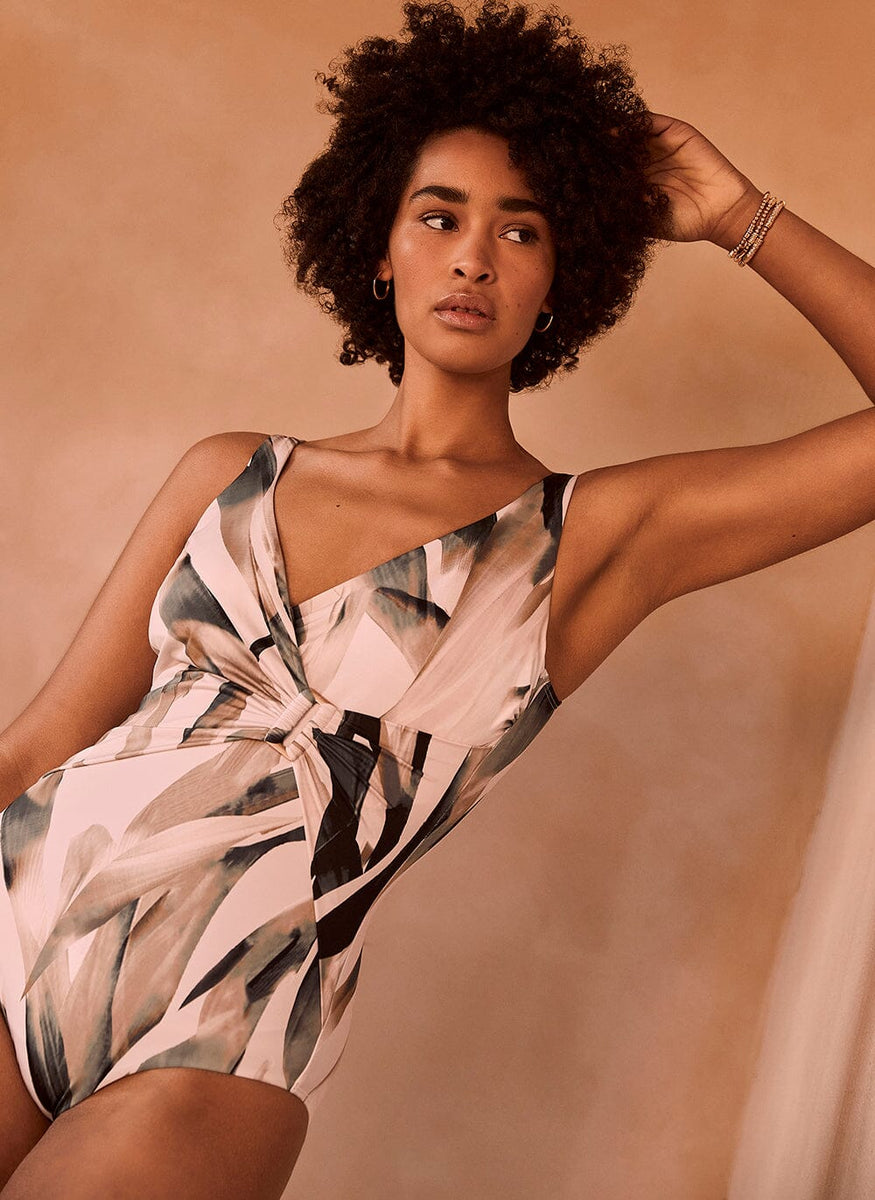 Meera Wrap Plunge Swimsuit Mint Velvet