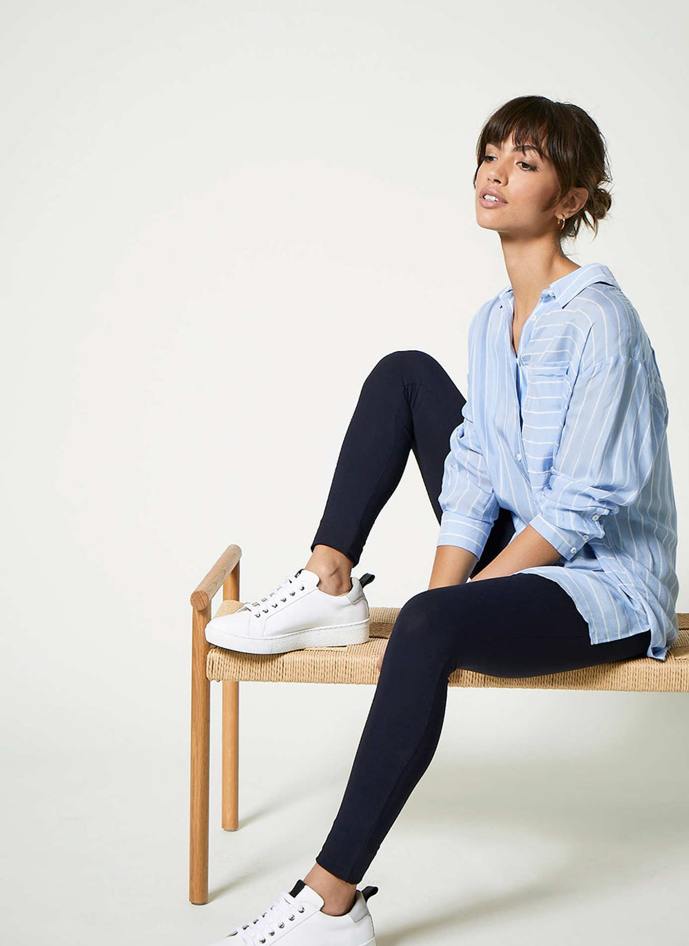 Navy Straight Leggings LEGGINGS Mint Velvet