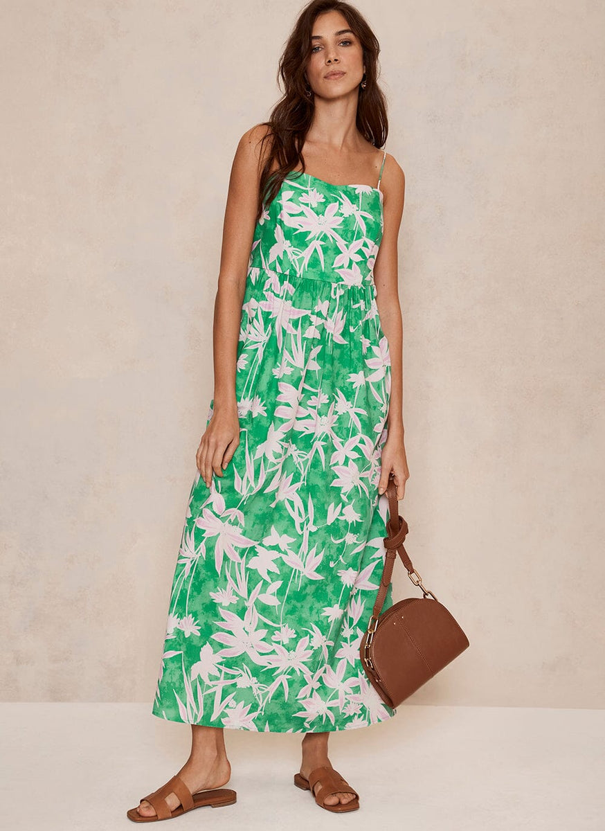 Willow Print Cotton Maxi Dress