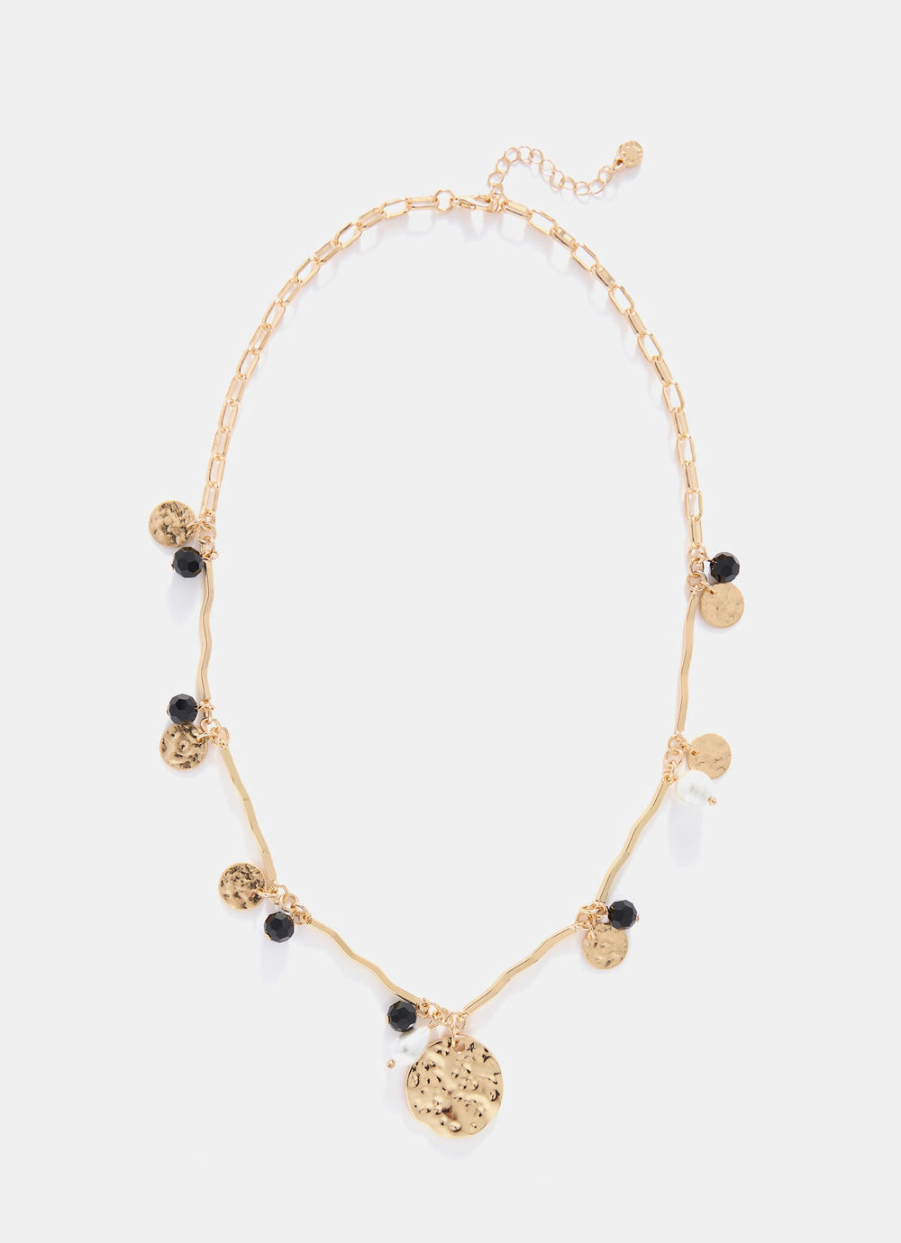 Gold Tone Coin Pendant Necklace