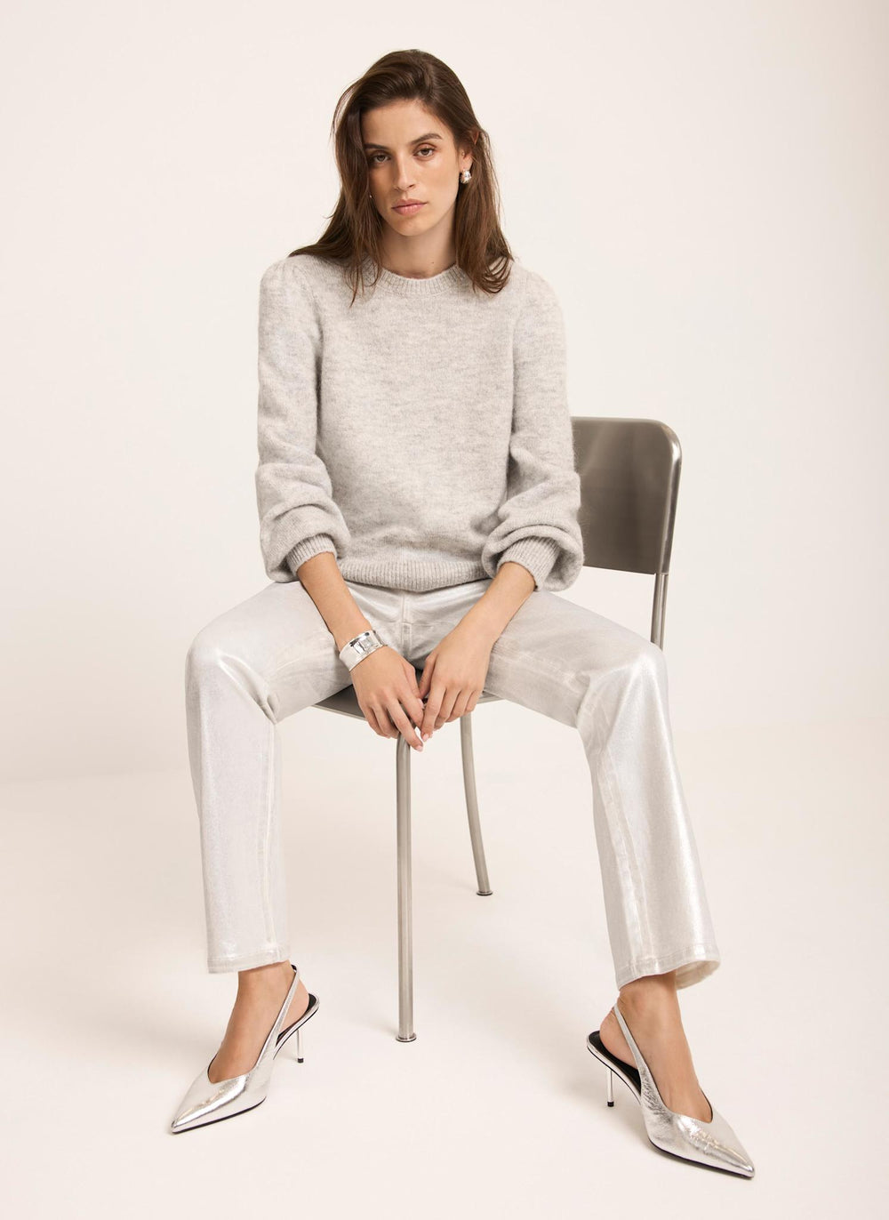 Silver Coated Slim Jeans